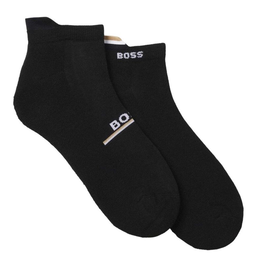 Boss Mens Iconic Trainer Socks (Pack of 2) / Black